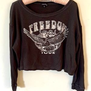 Originality Top /Cropped Freedom Tour 1981 Sz Small